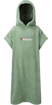 2023 Northcore Kids Beach Basha Hooded Towel Changing Robe / Poncho Noco24d - Vert
